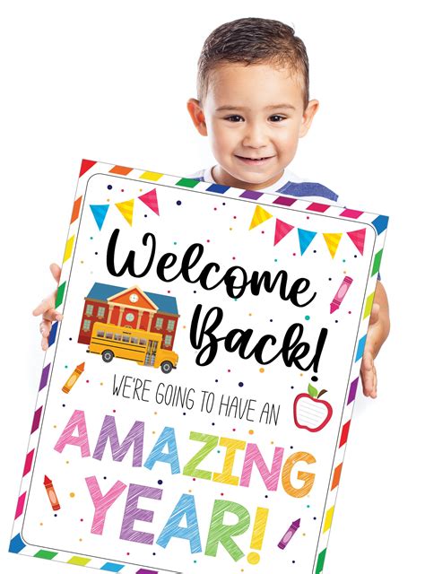 Editable Back To School Welcome Sign Template Welcome Back To Etsy