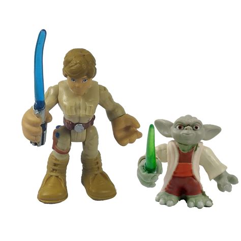 Playskool Star Wars Galactic Heroes Jedi Force Yoda And Luke Skywalker Ebay