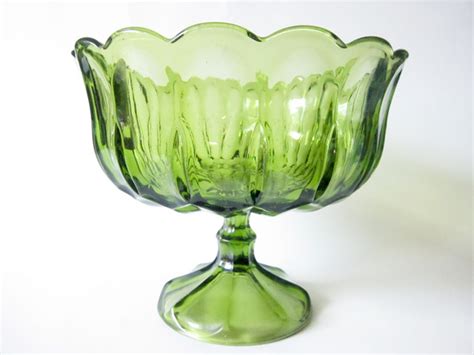 green pedestal glass bowl eclectic serving and salad bowls boston by la roux vintage