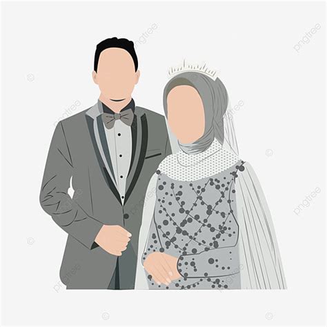 Wedding Couple Illustration Vector Hd Images Muslim Couple Wedding