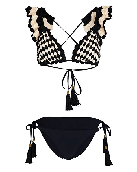 Zimmermann Anneke Crocheted Triangle Bikini Set Intermix