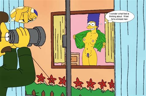 Rule 34 Breasts Clothes Color Female Human Male Marge Simpson Ned