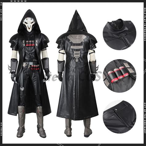 Anime Costumes Overwatch Reaper Gabriel Reyes Cosplay Customized