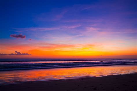 22 Beach Blue Orange Sunset