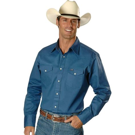 Wrangler Wrangler Mens Authentic Cowboy Cut Work Western Long Sleeve