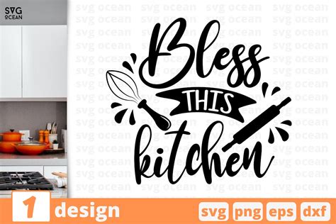 Svg cut files are a graphic type that can be scaled to use with the silhouette cameo or cricut. Bless this kitchen SVG CUT FILE | Cooking cricut | Kitchen ...
