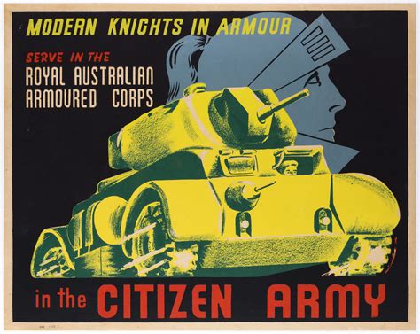 1948 Recruitment Poster Modern Knights In Armour Serve In The Royal