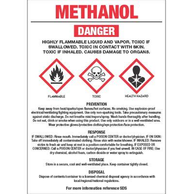 Ghs Chemical Labels Methanol Ghs Labels Emedco