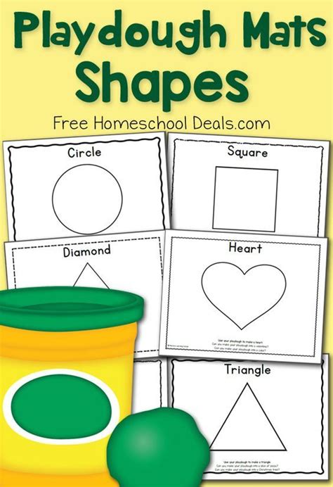 Free Shapes Play Dough Mats Instant Download Shapes Preschool