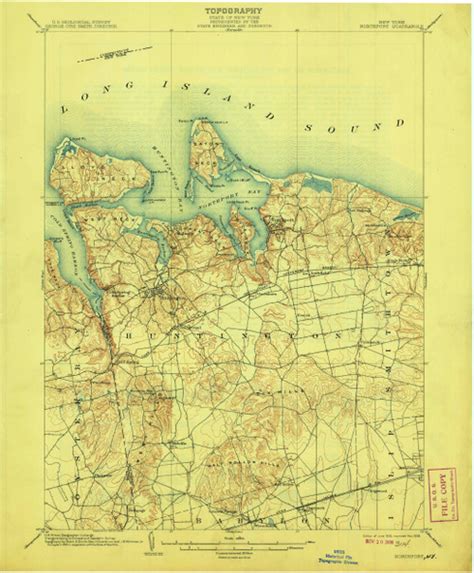Northport New York 1903 1908 Usgs Old Topo Map 15x15 Quad Old Maps