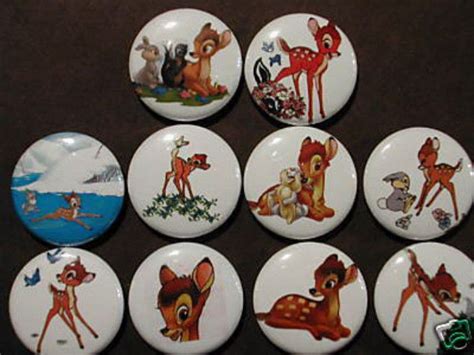 Details About Bambi Fawn Cute 10 Pins Buttons Badge Pinbacks Cool Nw
