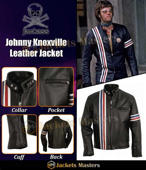 Johnny Knoxville Leather Jacket Biker Striped Jacket Jackets Masters