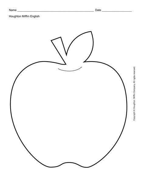 12 Best Images Of Apple Cutting Worksheet Apple Outline Printable