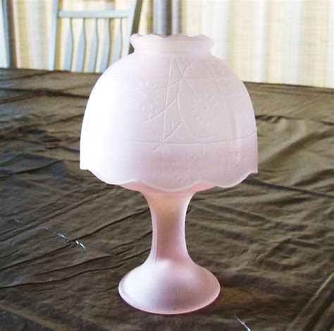 vintage fairy lamp vintage frosted glass lamp tea light holder pink lamp 15 00 via etsy