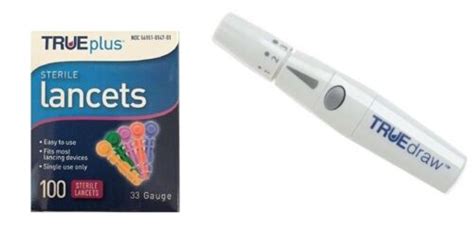 100 True Plus Lancets 33g And True Draw Lancing Device No Box Depend