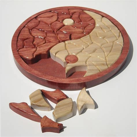 Mosaic Yin Yang Wooden Tray Puzzle T For Teens Etsy