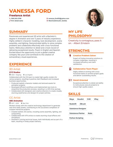 3 Freelance Artist Resume Examples And How To Guide For 2023