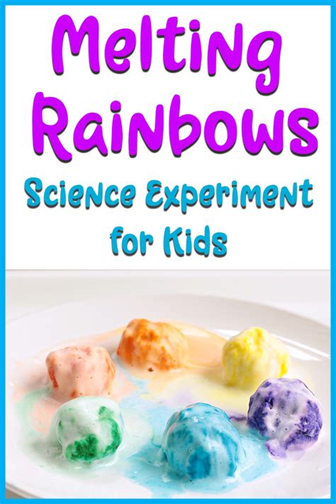 Melting Rainbow Preschool Science Experiment Science Experiments For