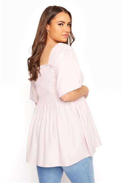 Bump It Up Maternity Blush Pink Shirred Milkmaid Top Yours Clothing