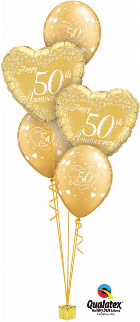 50th Anniversary Bouquet 3 Balloons Vancouver Jc Balloon Studio