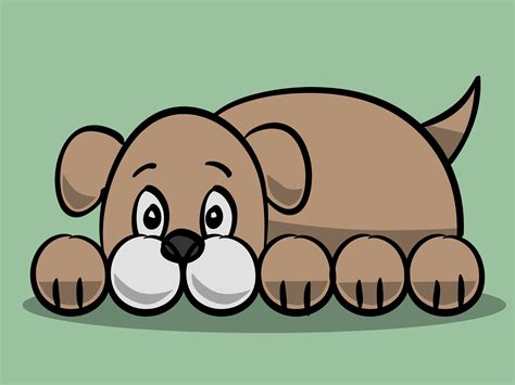 How To Draw A Simple Cartoon Dog Wiki Drawing Dogs English Coursevn