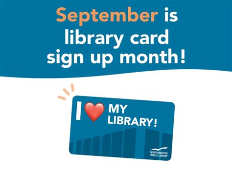 September Is Library Card Sign Up Month Northbrook Il Patch