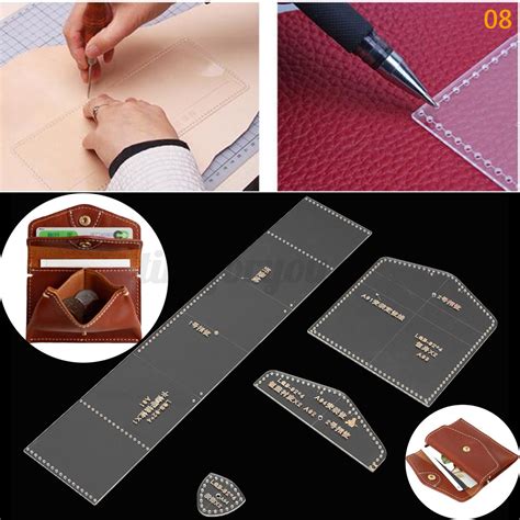 8 Types Diy Acrylic Leather Template Kit For Wallet