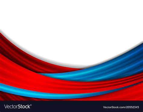 Blue And Red Abstract Smooth Waves Background Vector Image