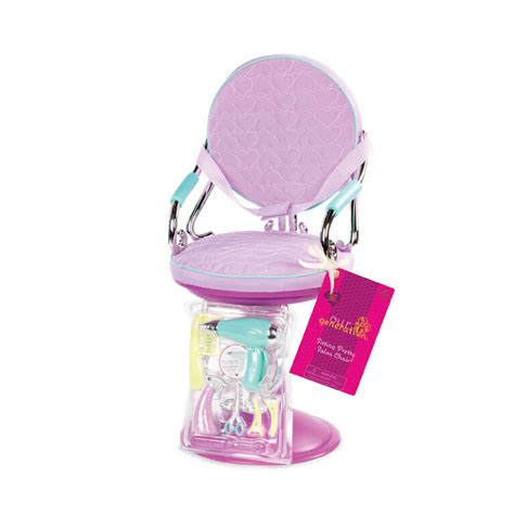 Our Generation Sitting Pretty Salon Chair Hairstyling Playset For 18 Inch Dolls Purple