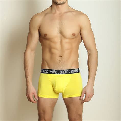 Ball Pouch Mens Boxer Long Yellow Underpants Boxer Etsy