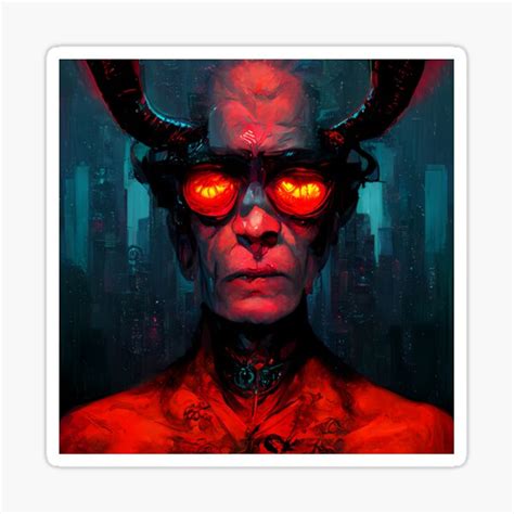 Cyberpunk Satan Sticker For Sale By Signvisuals Redbubble