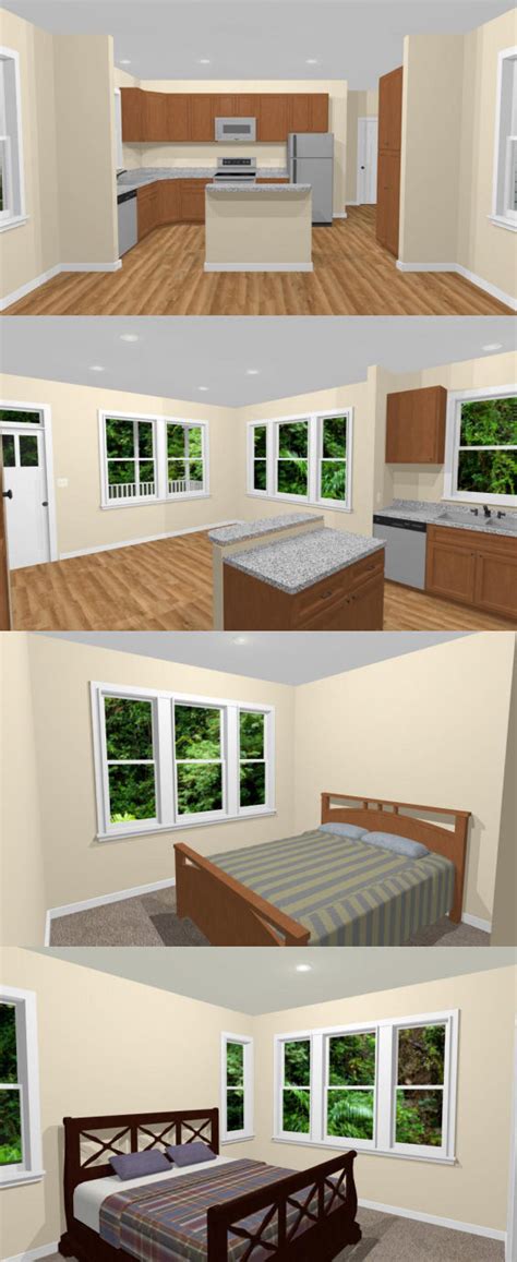 16x32 House 767 Sq Ft Pdf Floor Plan Model 1r Ebay