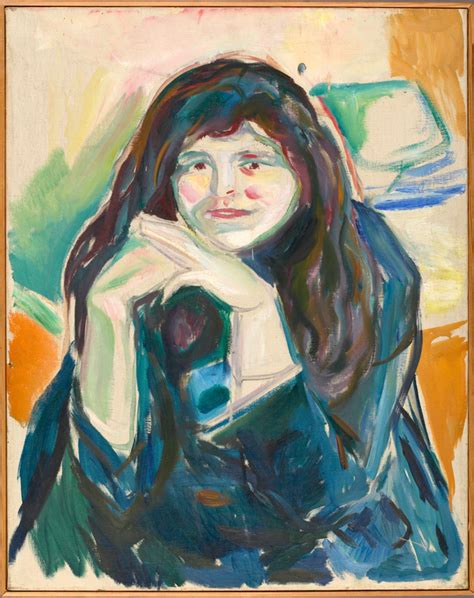 Woman With Her Hair Hanging Loose Edvard Munch Artwork On Useum