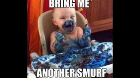 Baby Needs Another Smurf Lol Smurfs Smurfcake Babyfun