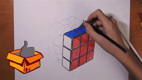 Como Dibujar Un Cubo De Rubik Realista Speed Art Youtube