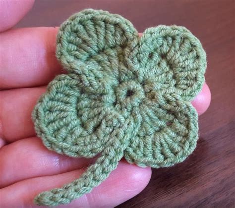 Crochet Leaf Clover Applique We Love Crochet