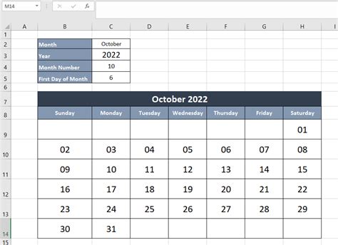 How To Make An Interactive Calendar In Excel Sheetaki