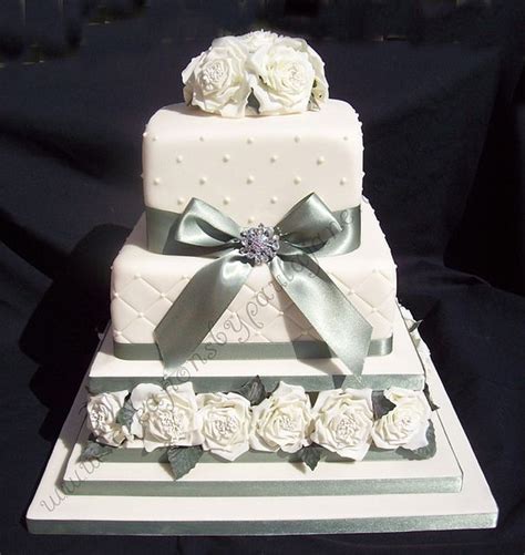 Square Rose Wedding Cake Wedding Cake Roses Cake Wedding Cakes
