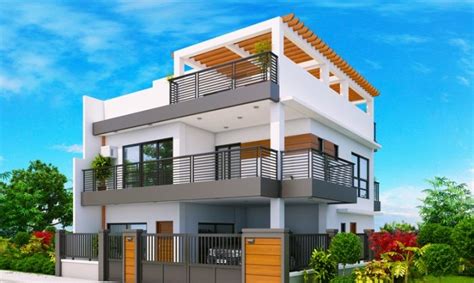 Three Bedroom With Roof Deck Modern House Plan My Home My Zone