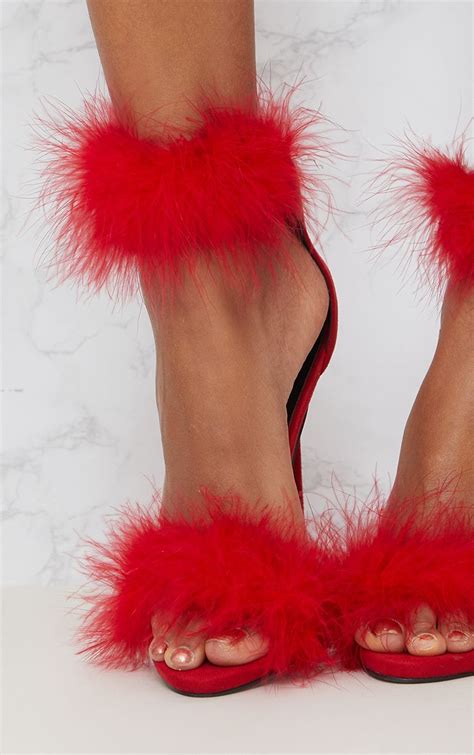 Yay Or Nay For Fluffy Red High Heel Sandals 😻 Read Our Weekly Shoe Reviews In Our Blog
