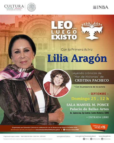 Los motivos de su deceso, hasta este minuto, se desconocen. Ciclos de Lectura - Lilia Aragón - texto de Cristina ...