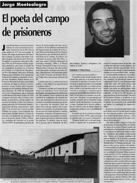 El Poeta Del Campo De Prisioneros Entrevistas Art Culo Alejandro