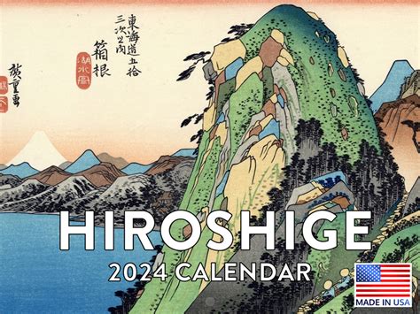 Hiroshige 2024 Wall Calendar Japanese Woodblock Asian Art Wood Block