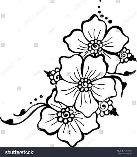 2,729 black and white flower stock vector art and graphics. Black Flower Vector - 104930831 : Shutterstock
