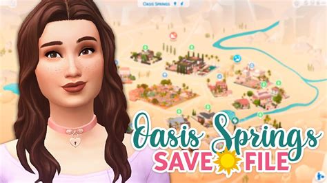 i rebuilt oasis springs 🌵☀ oasis springs save file tour overview no cc the sims 4 youtube
