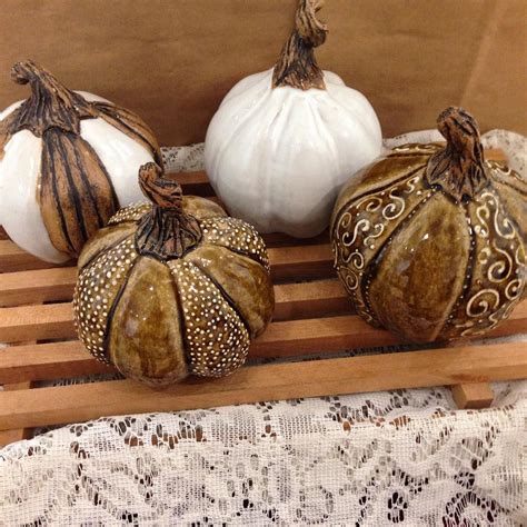 Decorative Pumpkins Perfect For Fall By Amanda Proctor Ceramics Visit