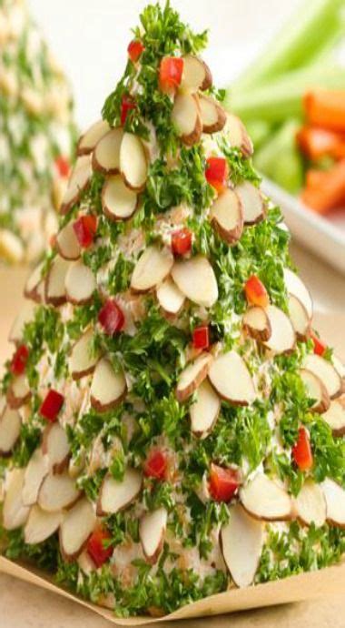 These cheesy christmas tree appetizers are so good and easy to make. Holiday Tree-Shaped Cheese Ball | Recipe | Cheese ball ...