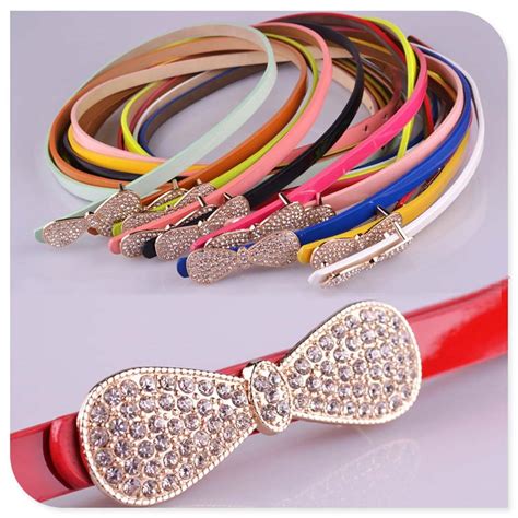 2015 New Arrival Candy Color Ladies Belt Women Belt With Diamond