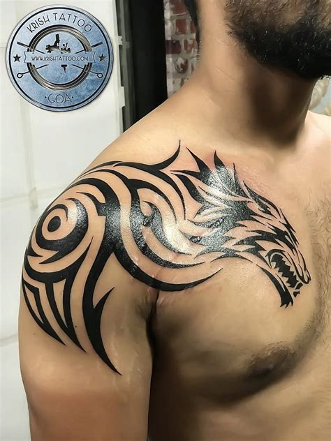 Wolf Tribal Tattoo Best Tattoo Artist In Goa Krish Tattoo Studio Goa