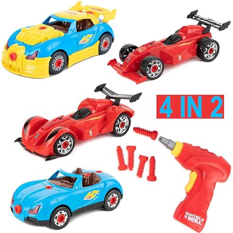 Toy To Enjoy 4 In 1 Build Your Own Racer Car Set 53 Piece Take A Part